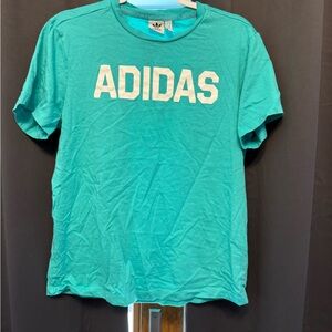 Adidas Turquoise Tee with White Logo